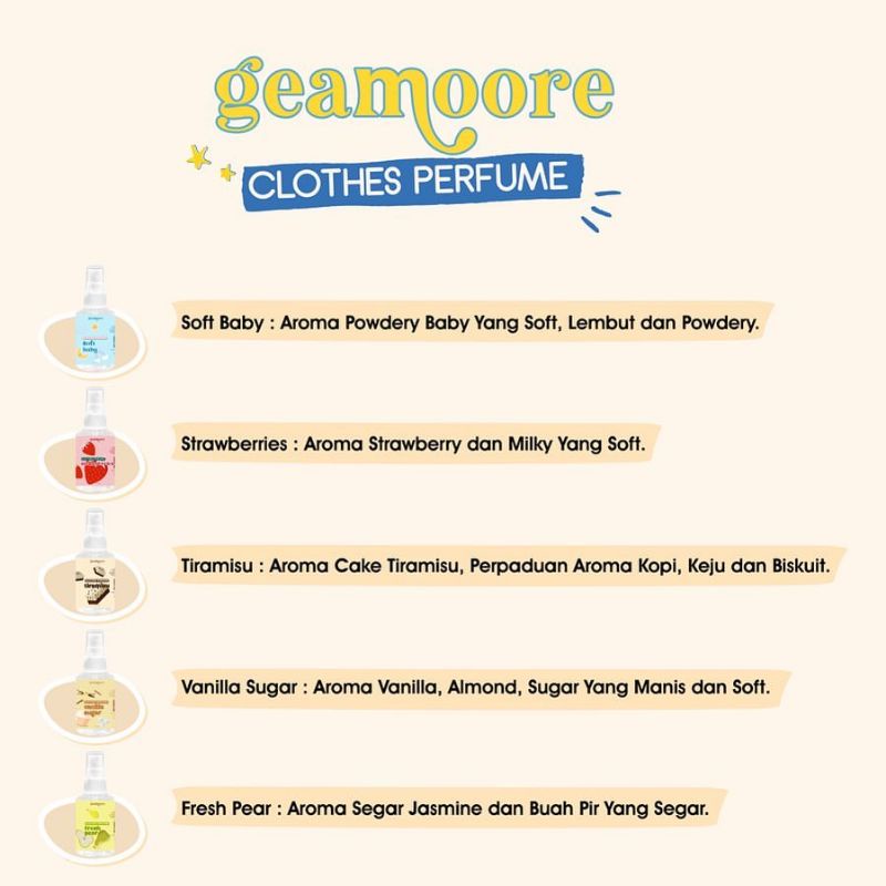 GEAMOORE CLOTHES PARFUME FREE GIFT