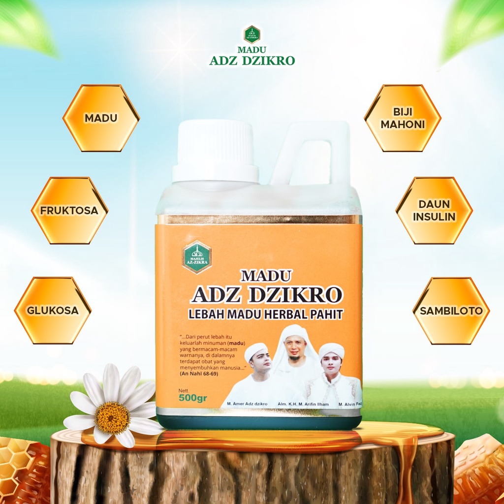 

Madu Adz Dzikro Herbal Pahit Asli 500gr - Madu Kesehatan