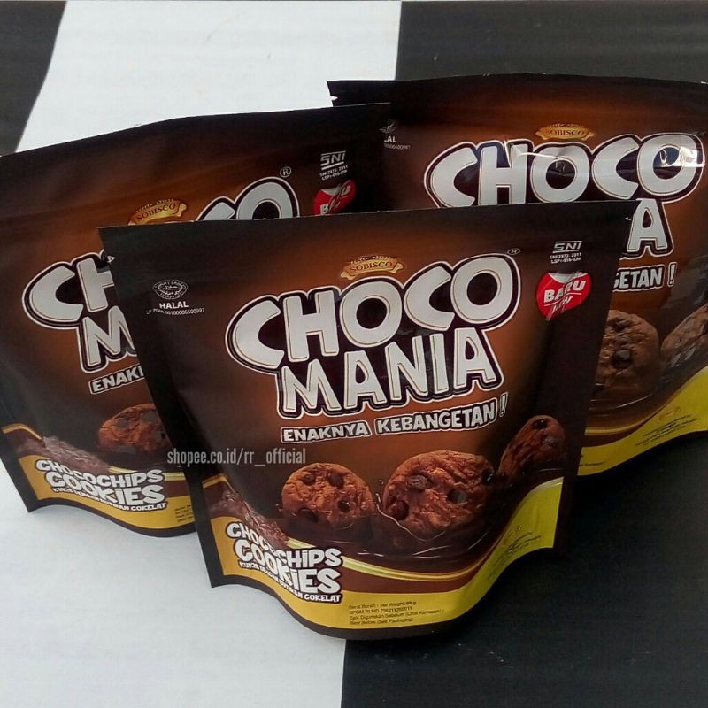 

Choco Chips Cookies Choco Mania New Coklat Sobisco Kukis Butiran Cokelat 68gr