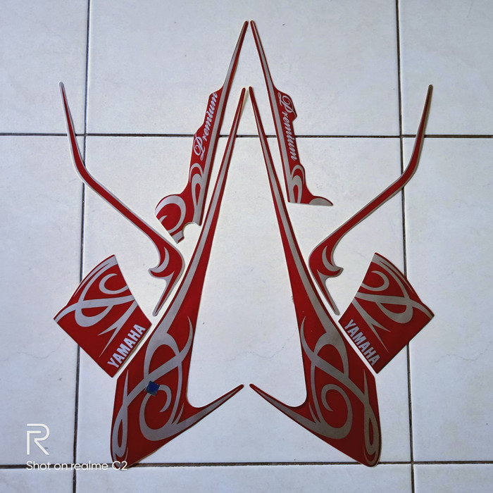 stiker striping motor fino premium 2016 merah