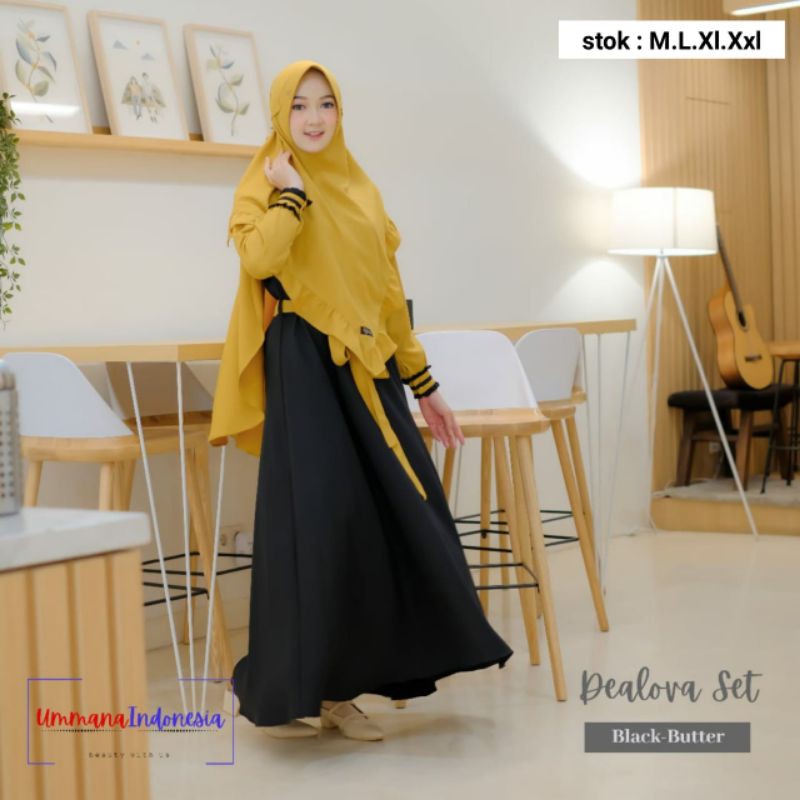 gamis Dealova set hijab