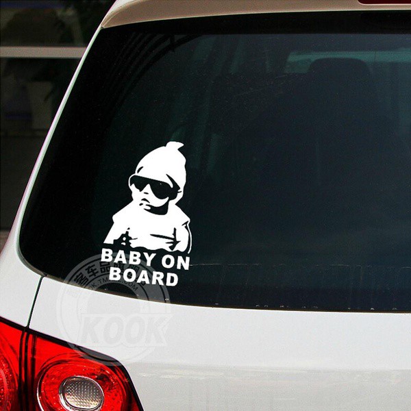 Tempelan Stiker Mobil Cool Baby on Board Reflector Kualitas Import