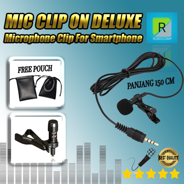 Deluxe 3.5mm Microphone with Clip for Smartphone / Laptop / Tablet PC - EY-510A