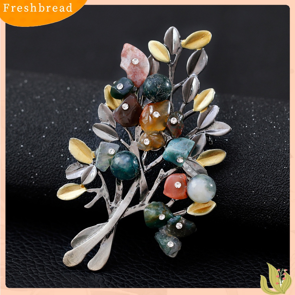 [ TERLARIS]Colorful Leaves Rhinestone Brooch Pin Shirt Decor Women Jewelry Party Gift