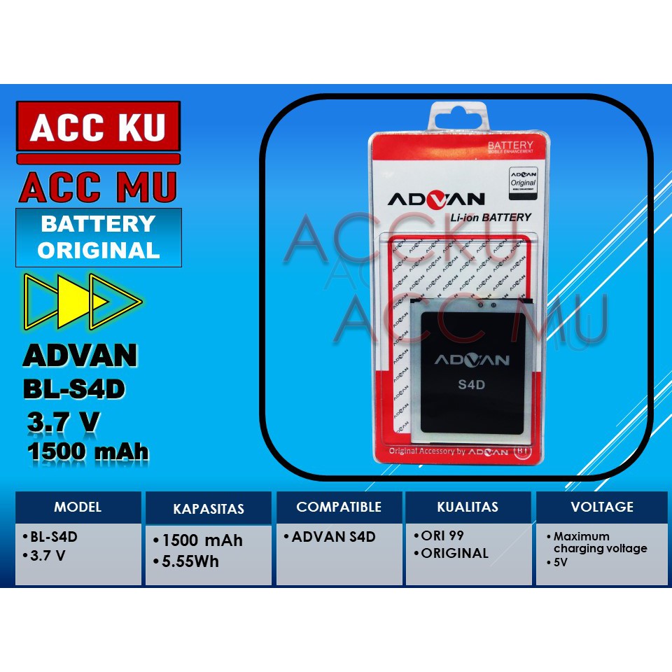 BATRE BATTERY ADVAN BL-S4D BATERAI ADVAN S4D ORIGINAL 99