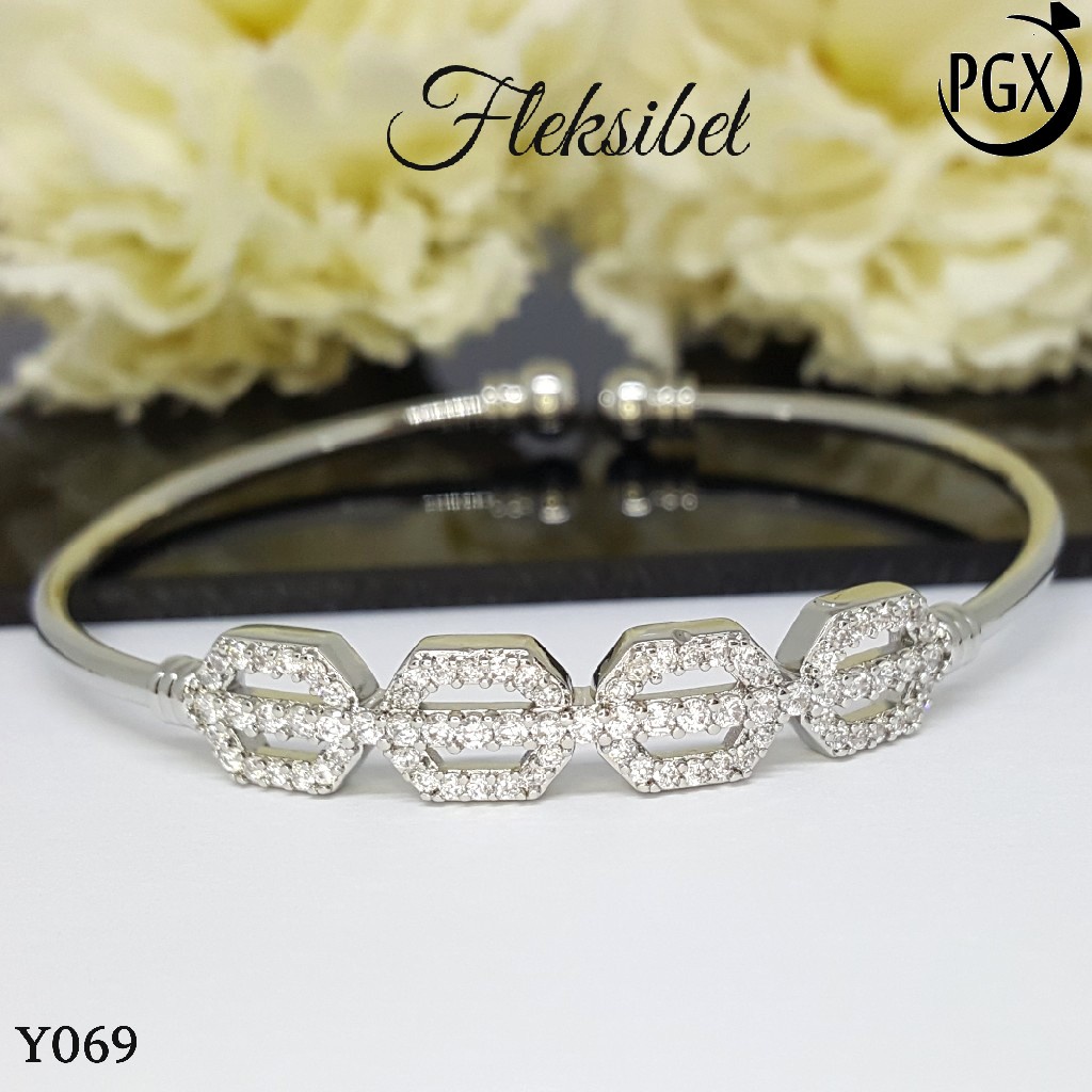 PGX Gelang Xuping Wanita Bangkok Bangle Aksesoris Perhiasan Lapis Emas - Y069