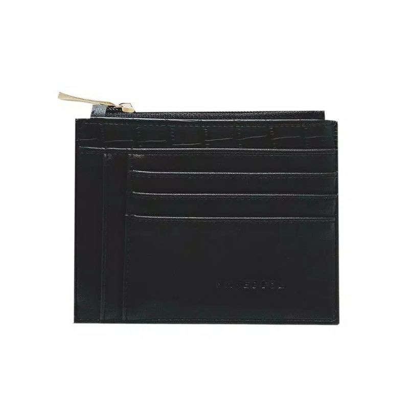 Nakedsol Mini Croco Card Wallet Black