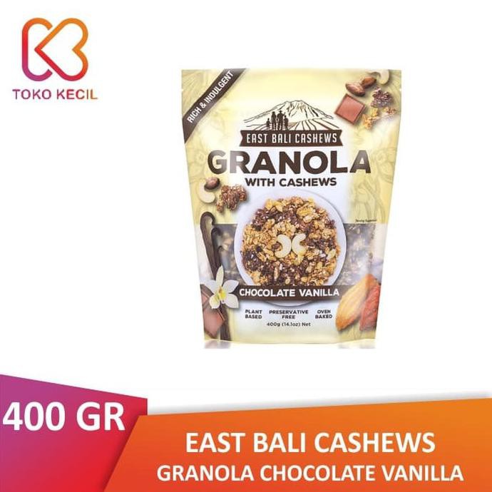 

EAST BALI CASHEWS GRANOLA CHOCOLATE VANILLA 400 GR