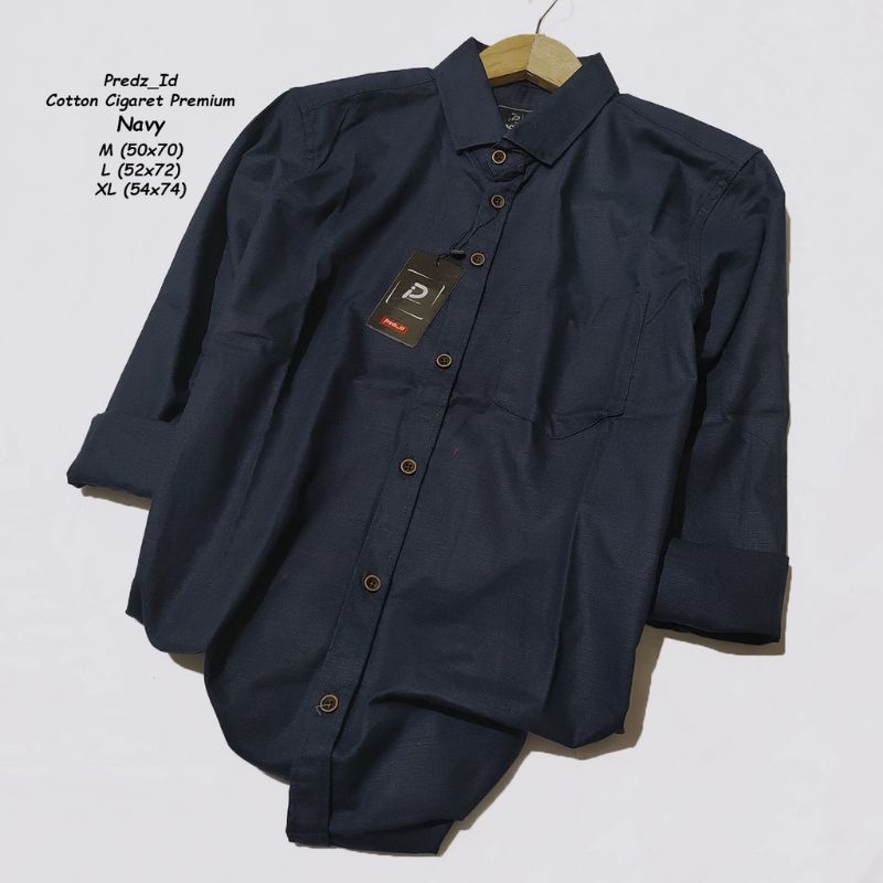 Kemeja Panjang Polos Pria Premium Dewasa Merk F2D Original Distro Standar Jumbo Ukuran M L XL Hitam Navy Maroon Kemeja Kasual Cowok Laki Laki-Laki