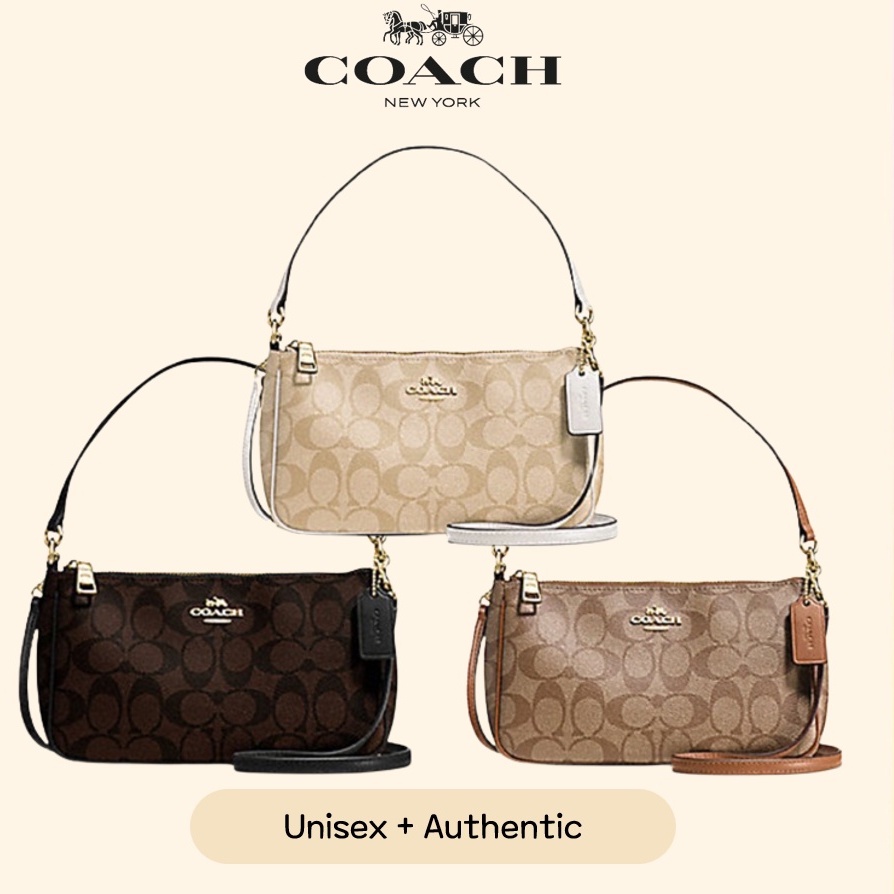 PROMO!!! COACH TOP HANDLE POUCH IN SIGNATURE SLEMPANG MINI 6 VARIANT UK 23x12