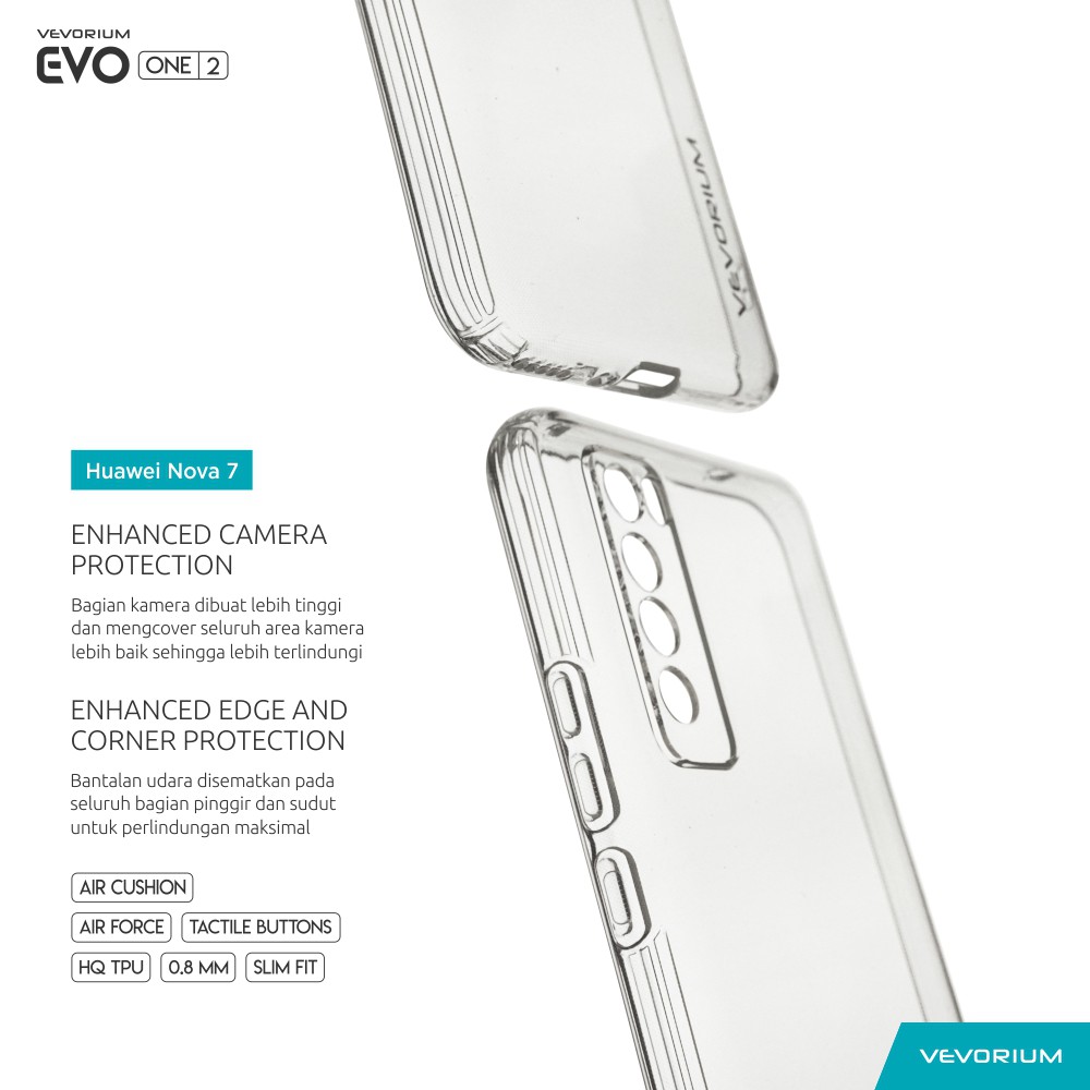 VEVORIUM EVO ONE Huawei Nova 7 Soft Case Softcase Premium Clear