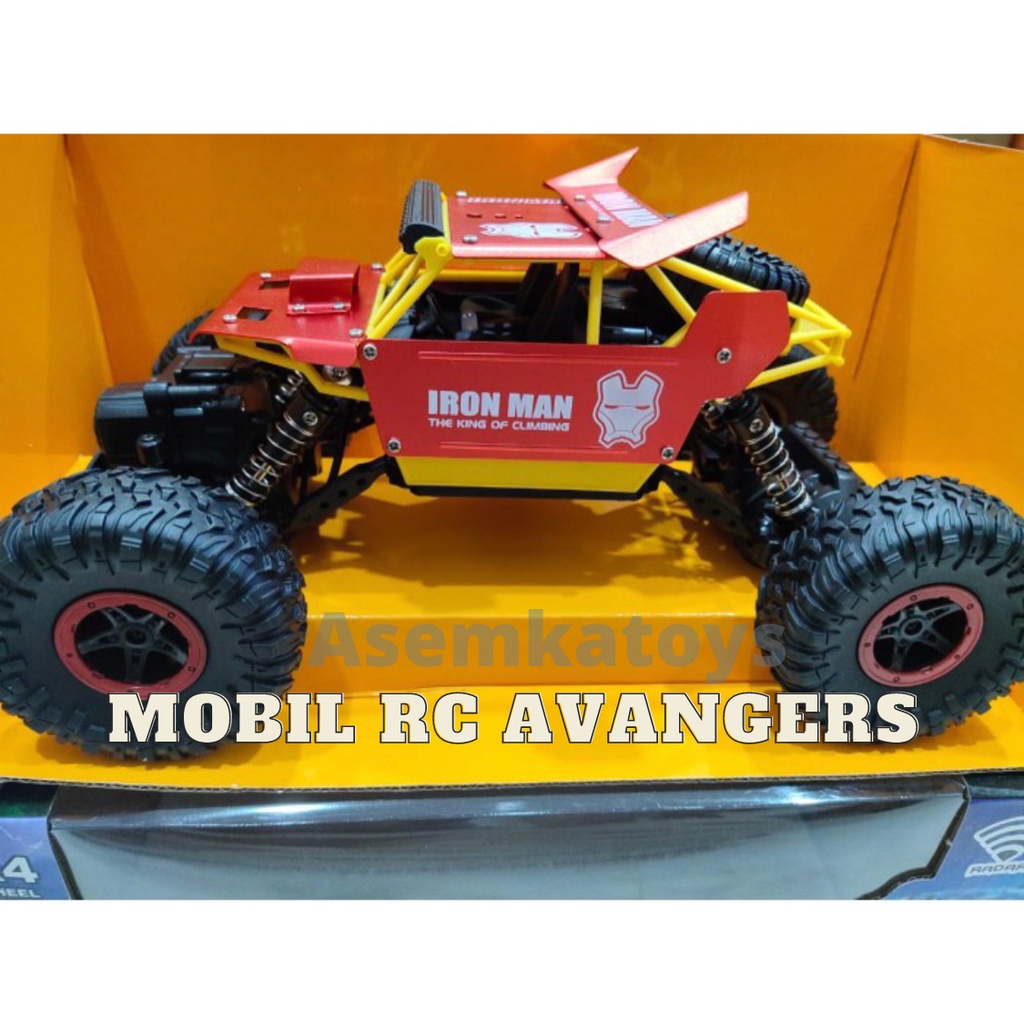 Mobil RC Remote Remot Radio Control Avengers Hero Car Rock Crawler 4X4 2.4 Ghz Skala 1:14