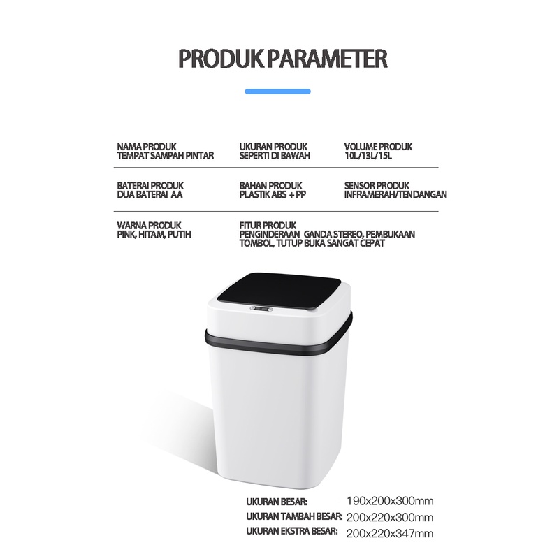 NEW Smart Trash Bin Electric Automatic/Tempat Sampah Sensor Pintar Portable/tempat sampah aesthetic