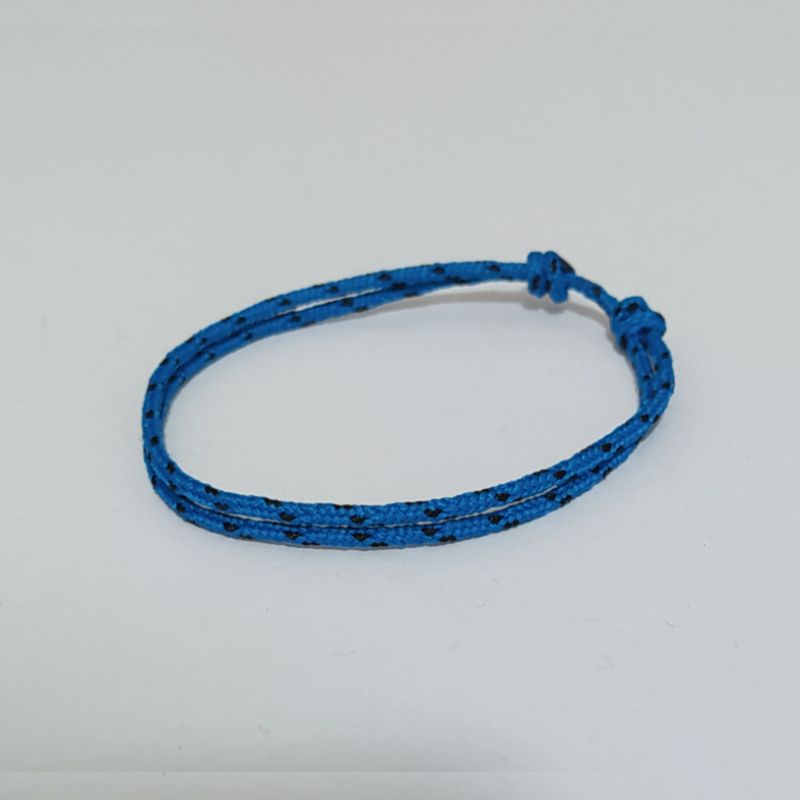 Gelang Tali Simple Prusik Tali Gunung Outdoor-Biru Bintik Hitam