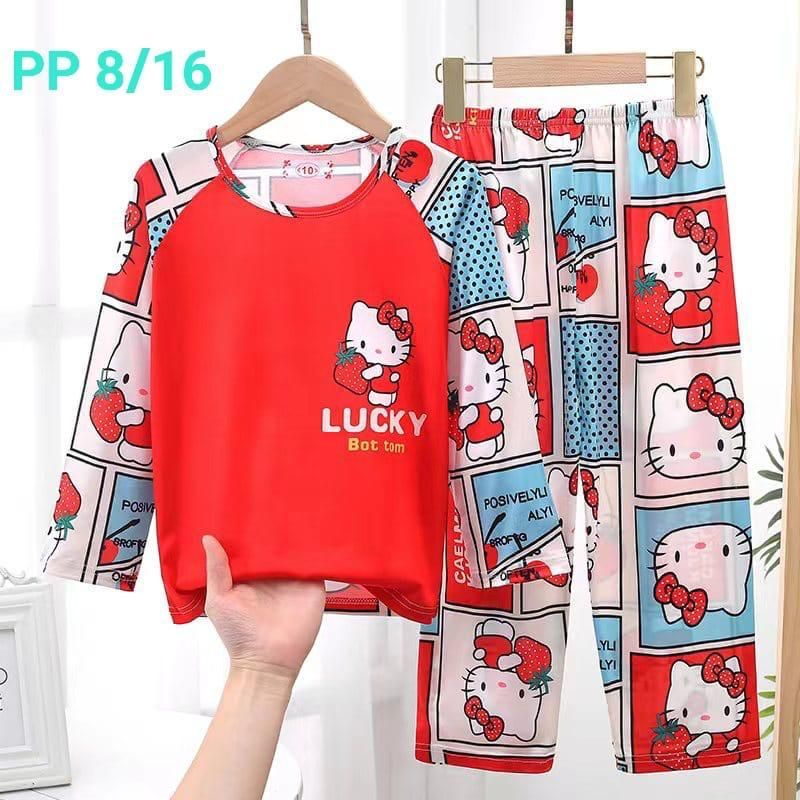 BAJU TIDUR ANAK IMPORT MURAH SETELAN PIYAMA SET CP/PP LENGAN C18-C1