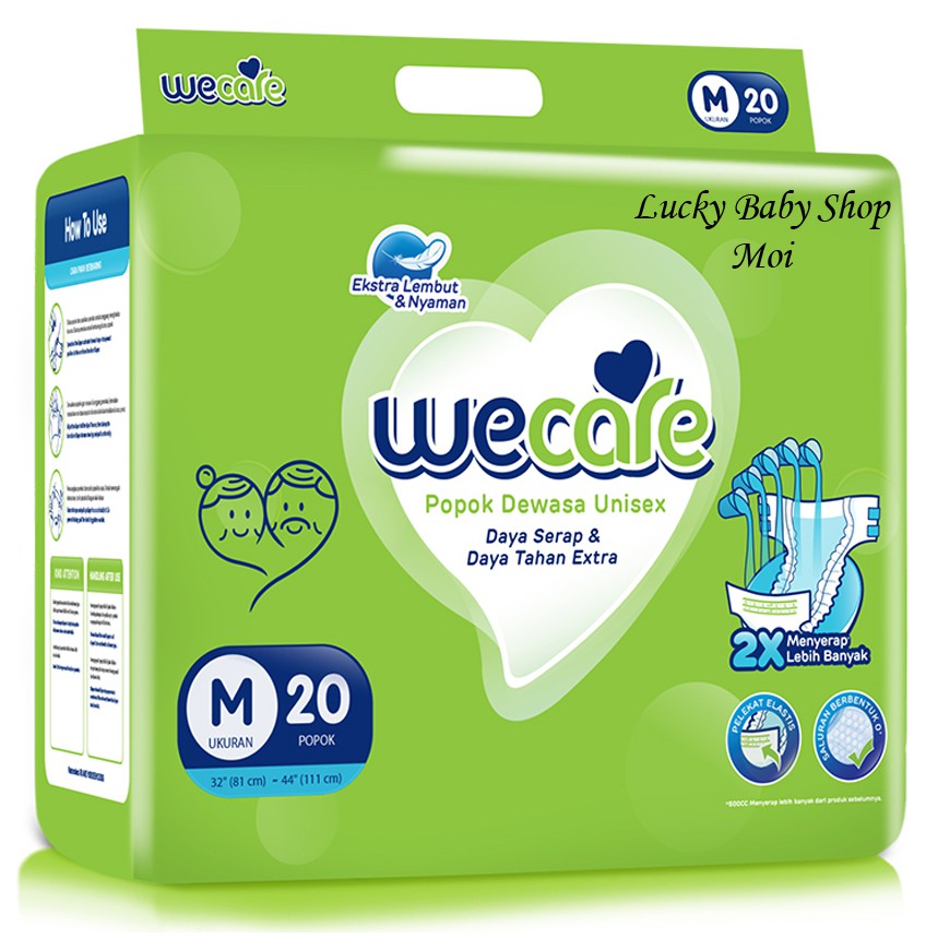 WeCare Adult Diapers Size M 20 | Shopee Indonesia