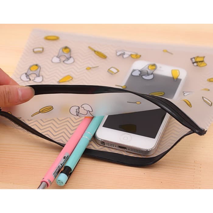

EDW 217 Organizer Map Amplop Motif Telur Egg Blue A5 Paper Bag Zipper Bags