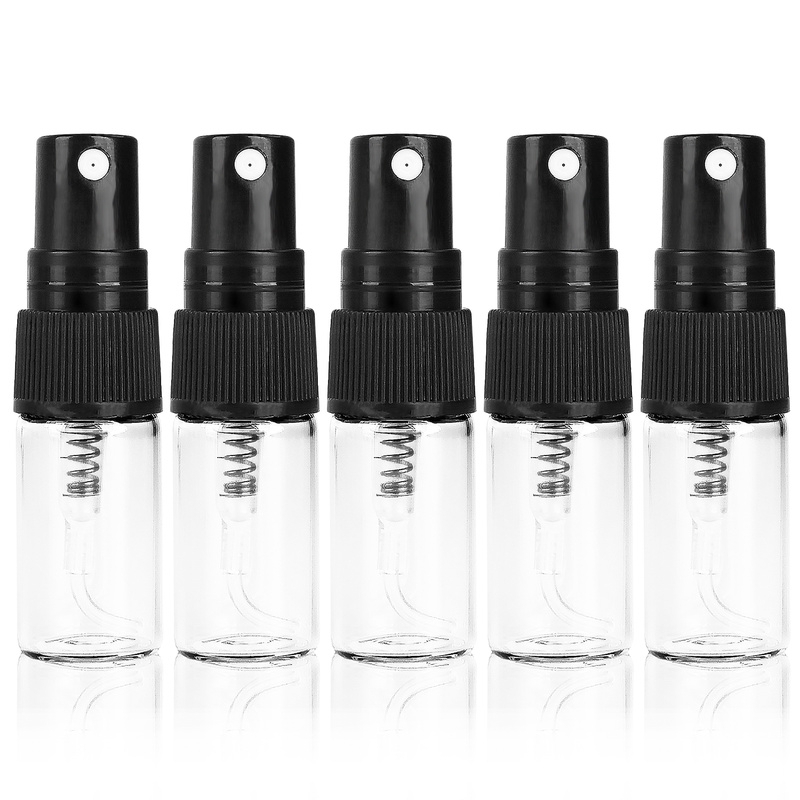 5Pcs Botol Spray Kaca Mini 5ml untuk Parfum / Kosmetik / Makeup