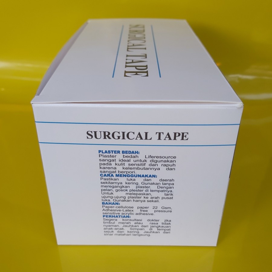 Surgical Tape 1/2 in 0.5 inchi. Plester Putih Seperti Micropor 0.5 / inci 0,5'' . Microporous 1,25cm / 1.25 cm.