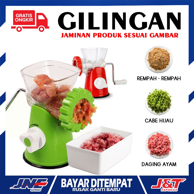 Alat Penggiling Daging Penggiling Bumbu Manual Cocok Menggiling Bumbu dan Daging Rumahan