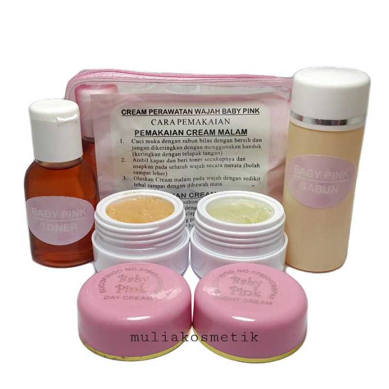 PAKET CREAM BABY PINK DOMPET 15gr ORI