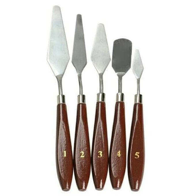 

✨BISA COD✨ Painting Knife set. 5 Pcs. / Pisau Palet. / Pisau Lukis