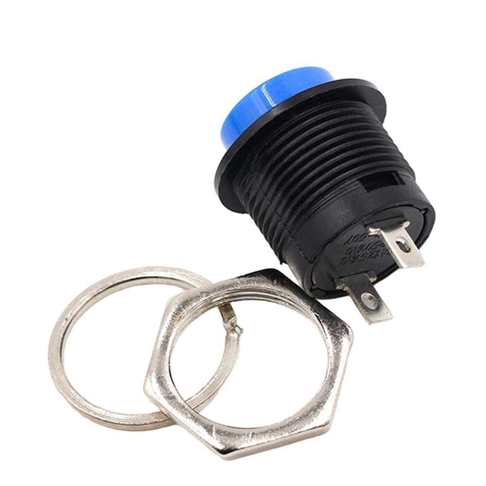 [Elegan] Putaran Tombol Tekan 16mm R13-507 Plastik Momentary Self Reset Momentary Push Button Switch Komponen Elektronik Kontak Listrik Saklar Power Button Switch