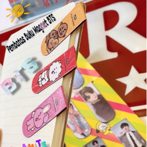 

pembatas buku magnet / penanda halaman buku magnet / bookmark magnet / sticky magnet