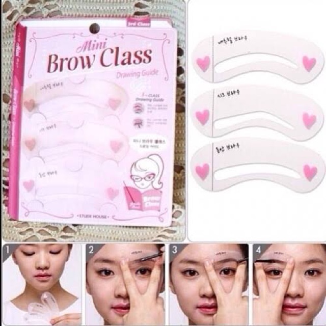 `ღ´ PHINKL `ღ´ Etude house mini brow class per set isi 3 bentuk alis sesuai wajah korea beauty tools alat unik