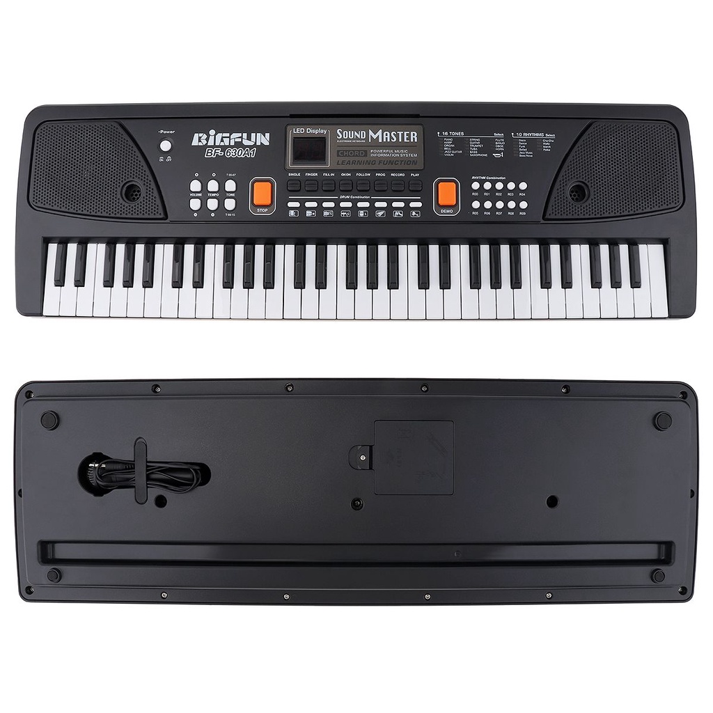 Keyboard Piano Elektronik Digital 49 / 61 Kunci 16 Nada Dengan Mikrofon Untuk Hadiah Anak