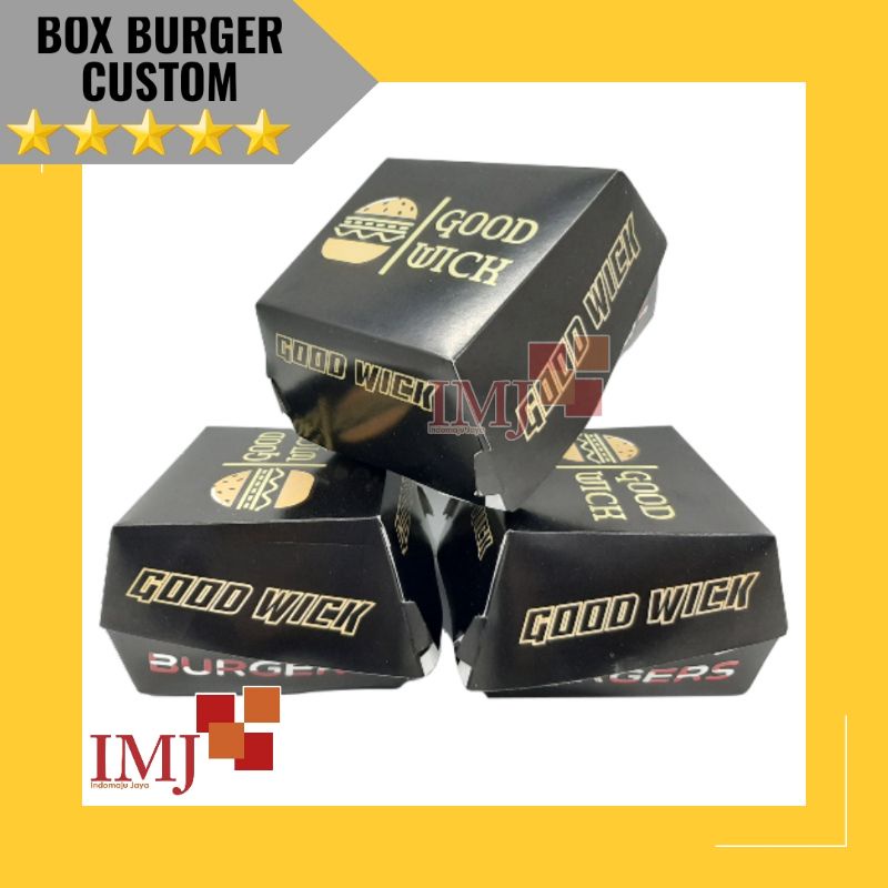 

BOX BURGER CUSTOM DESAIN DUS KARDUS BURGER KEMASAN BURGER CUSTOM DESAIN