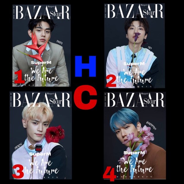 

SUPER M poster A4 A3+ Art Karton Glossy edition Bazaar mag