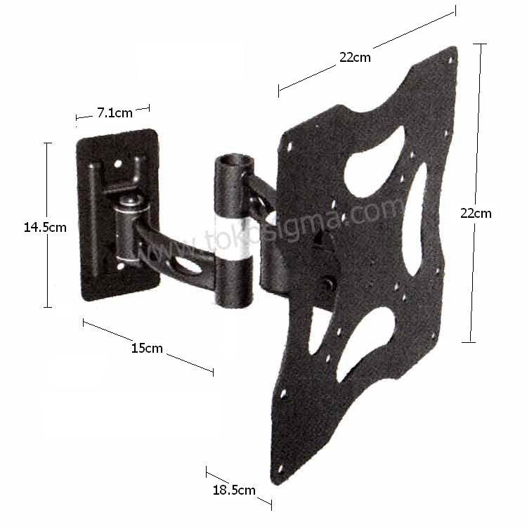 BRACKET TV LED 14-33inch KZ-25 FULL MOTION