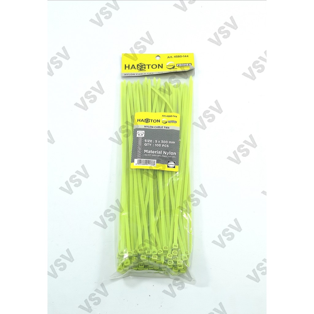 Hasston Kabel ties 5x300mm Hijau 4580-144 Nylon Cable ties