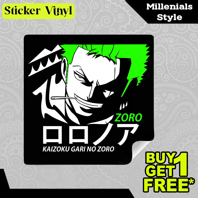 

Stiker Sticker Roronoa Zoro One Piece Serial Animasi Anime Jepang Populer Aesthetic Bahan Vinyl Satuan Anti Air
