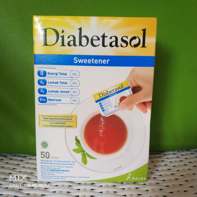 

diabetasol sweetener isi 50 sachet