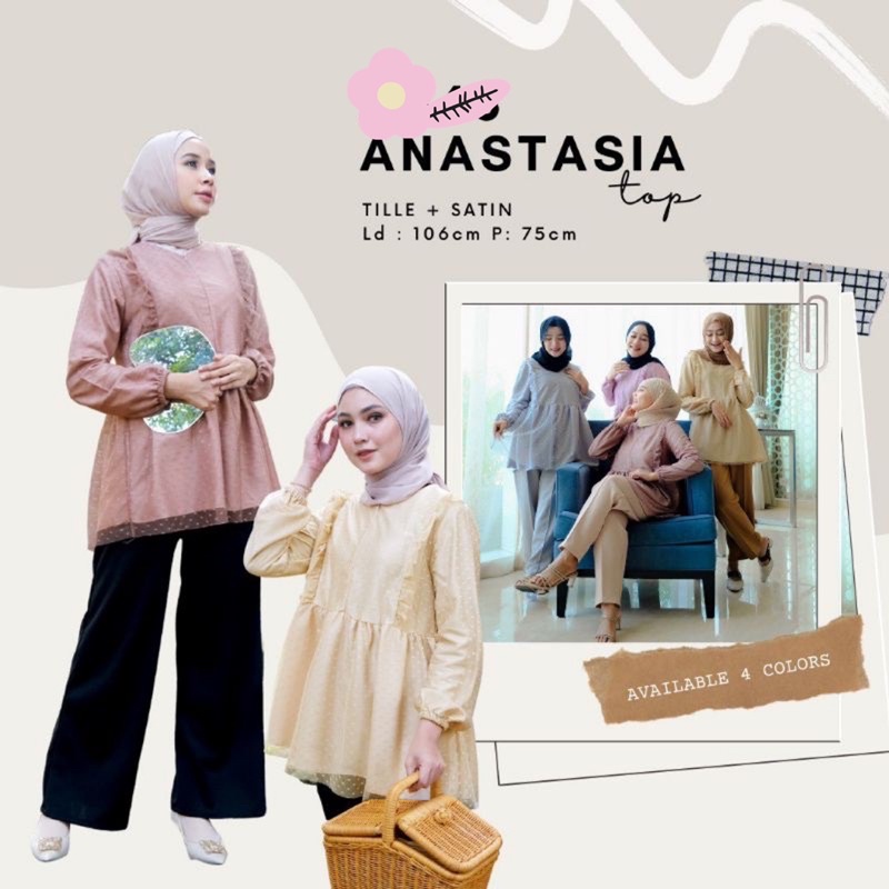 (SALE Habisin Stok) Atasan Anastasia Top