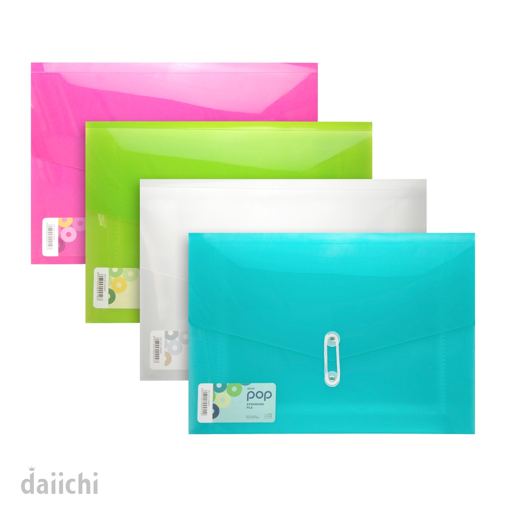 

Daiichi - Expanding FIle Organizer Map Harmonika Map Sekat Bahan Transparan Glossy POP dengan Tali pengikat ditengah 05 Pocket ukuran Folio DPO