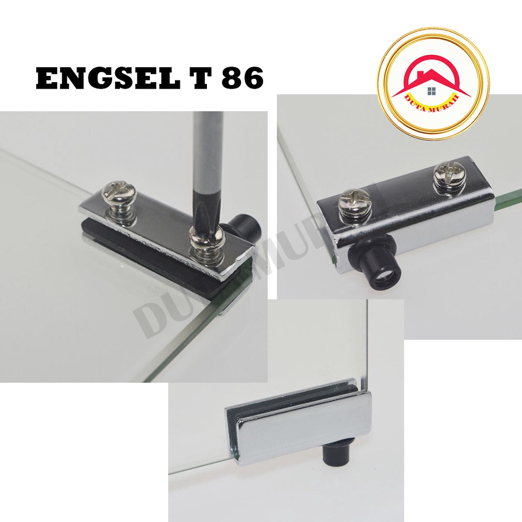 Engsel Pivot Jepit Kaca T86 / Pivot Hinge Glass Door / Engsel Kaca Jepit 10 mm