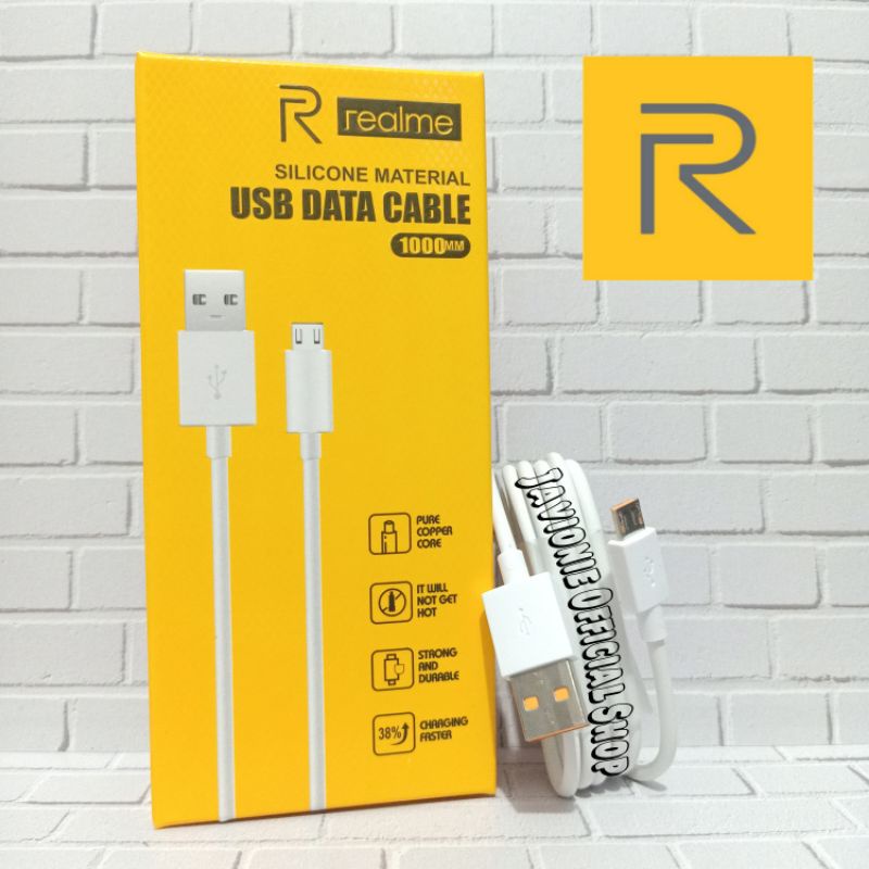 Kabel Data Charger Realme C15 C20 C21 C21Y C25Y C30 C30s C31 C33 Original 2A Micro USB Fast Charging