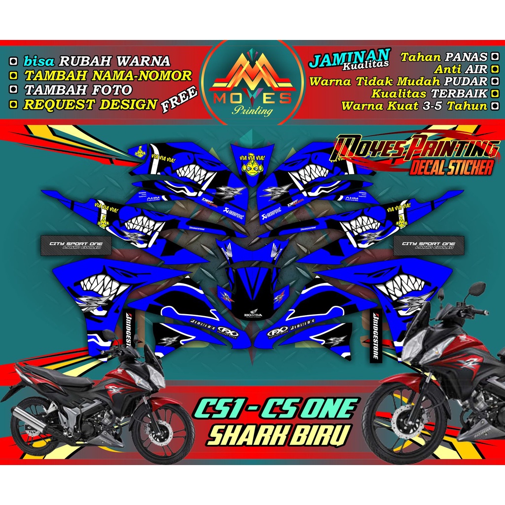 sTIKER decal CS - 1 CS ONE FUll Body DECAL - DECAL STIKER FULL BODY CS - ONE