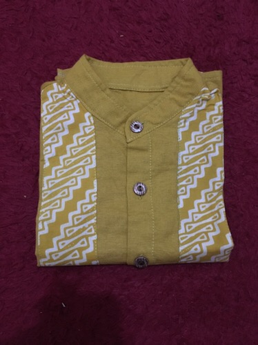 Kemeja Koko Bayi Anak/kurta Bayi Anak/kemeja Koko Kombinasi Batik Bayi Anak Bahan Linen Rami Grade A