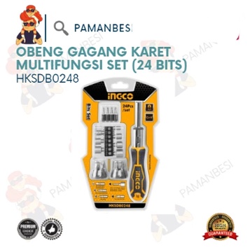 Obeng Set 24 pcs Screwdriver set INGCO HKSDB0248 Obeng Multifungsi