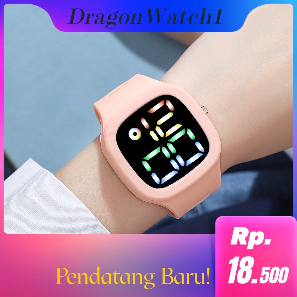 Jual COD Jam Tangan Digital Wanita Pria Tahan Air Fashion Watch LED