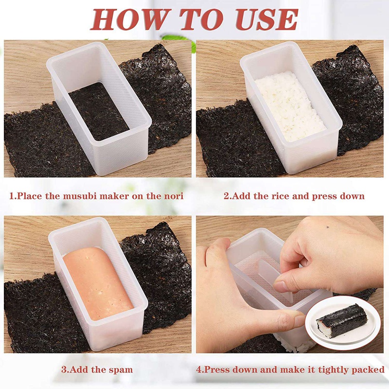 In Stock4 Pieces Musubi Maker Press Molds Non-stick Spam Musubi Maker Non-toxic Sushi Making Kit Hawaiian Spam Musubi Maker Shopee Indonesia