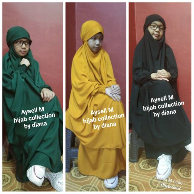 Hijab anak french khimar set rok murah dan cantik