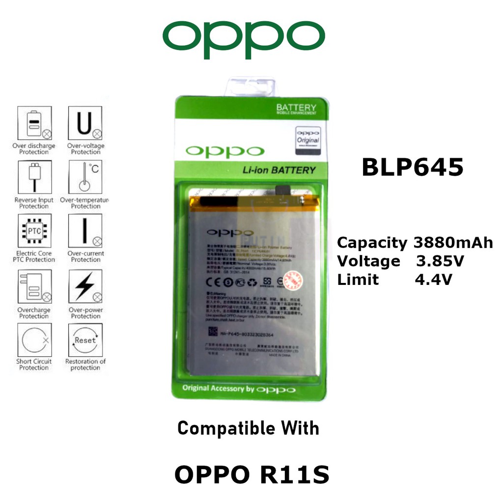 (P) Batre Battery Baterai Original Oppo BLP645 / R11S+ / R11S Plus