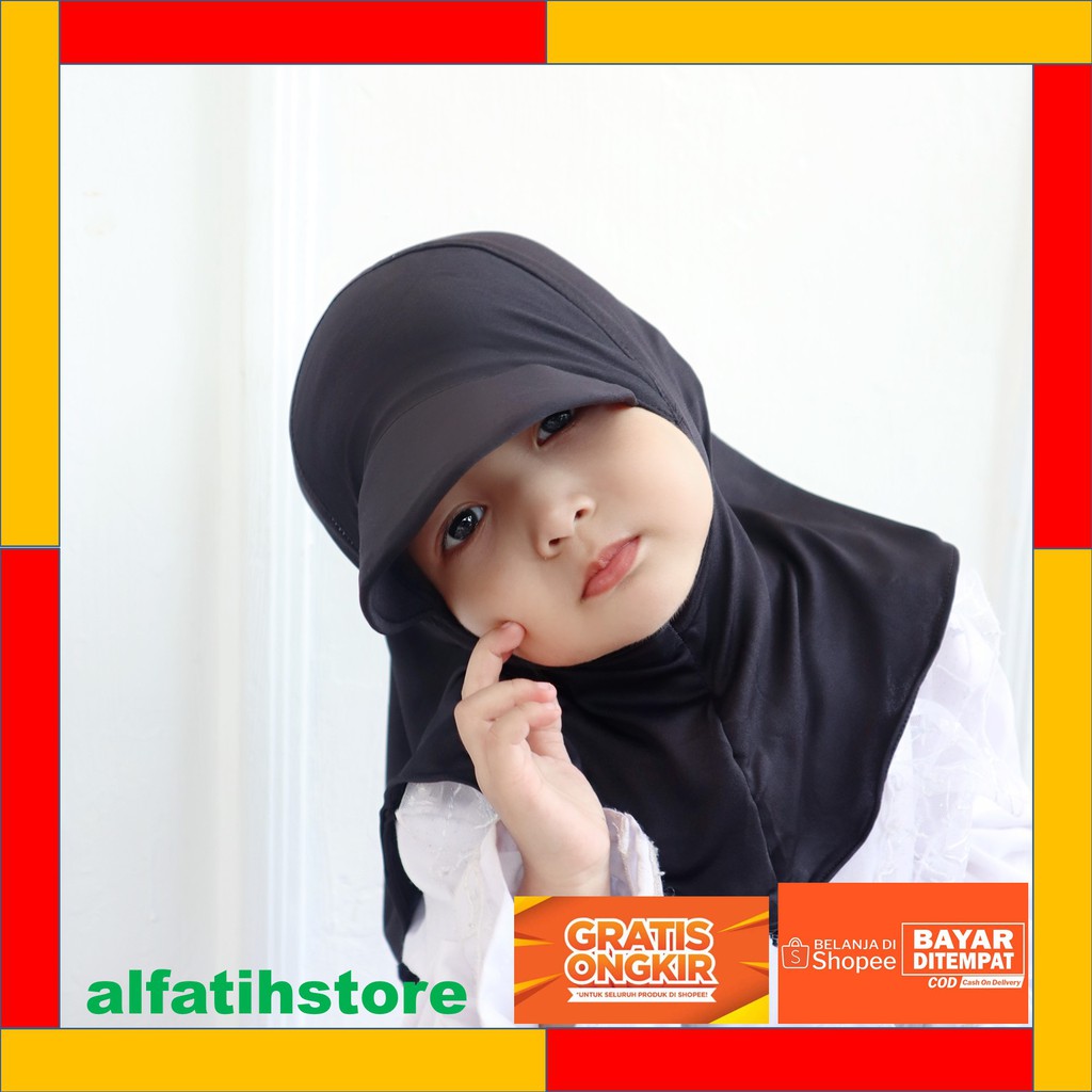 ALFATIH STORE / Jilbab Anak Topi Sporty baby/ HIJAB ANAK /Jilbab baby murah / BABY HIJAB JILTOP