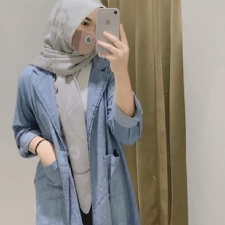 [KODE WFISW] Blazer Jeans Tebal / Blazer Wanita / Blazer Jeans