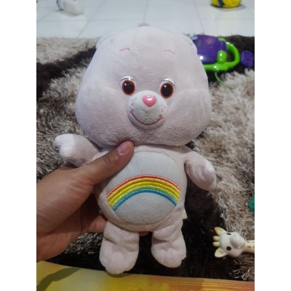 boneka care bears rainbow pink 26cm